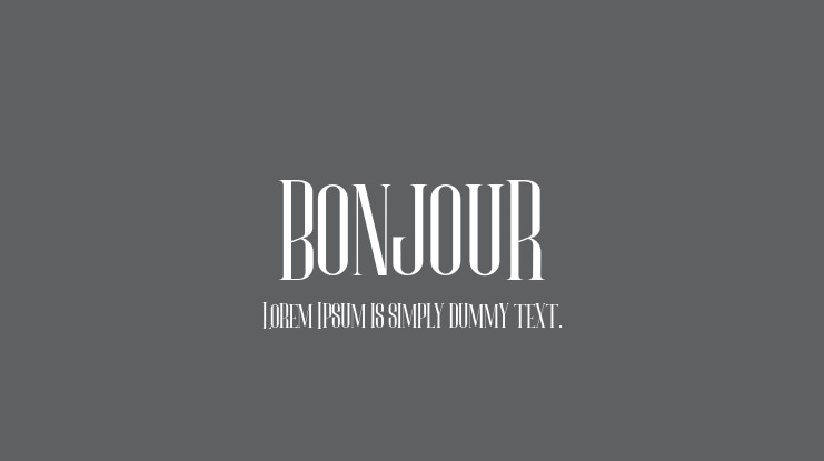 Bonjour Font