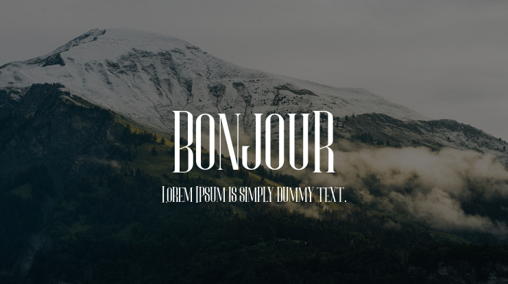 Bonjour Font