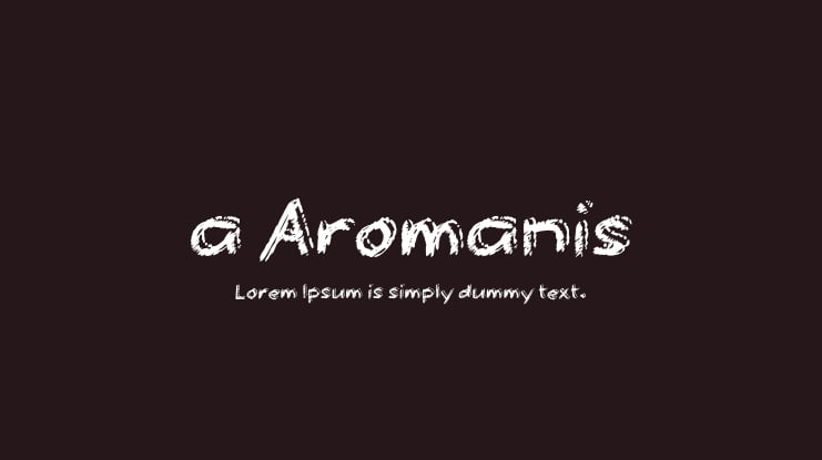 a Aromanis Font