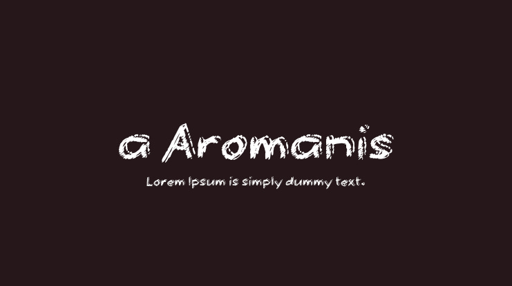 a Aromanis Font