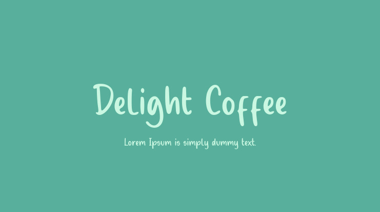 Delight Coffee Font