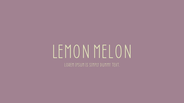 Lemon Melon Font
