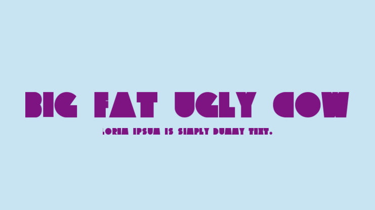 Big Fat Ugly Cow Font Family