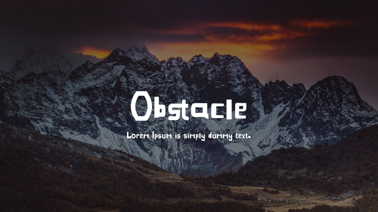 Obstacle Font