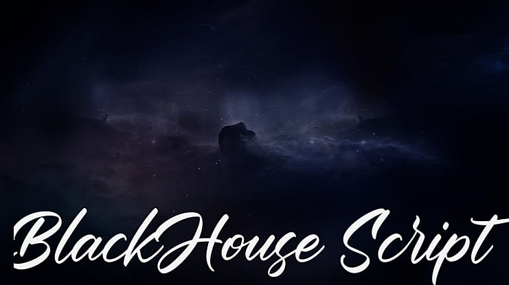 BlackHouse Script Font