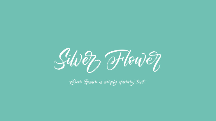 Silver Flower Font