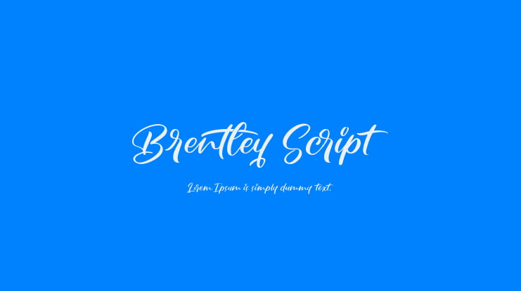 Brentley Script Font