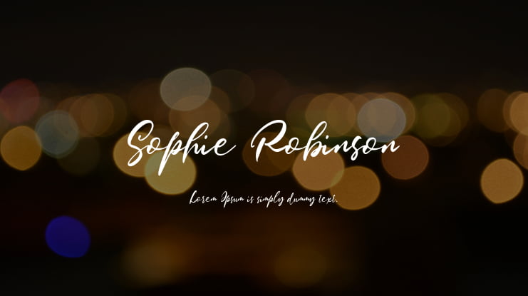Sophie Robinson Font