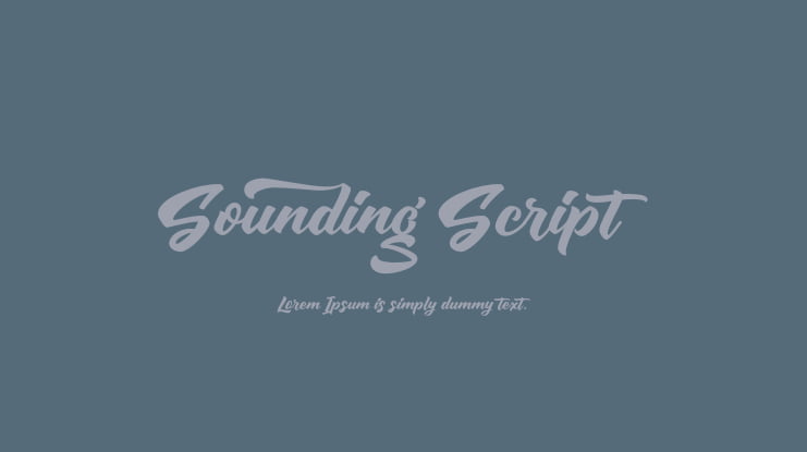 Sounding Script Font