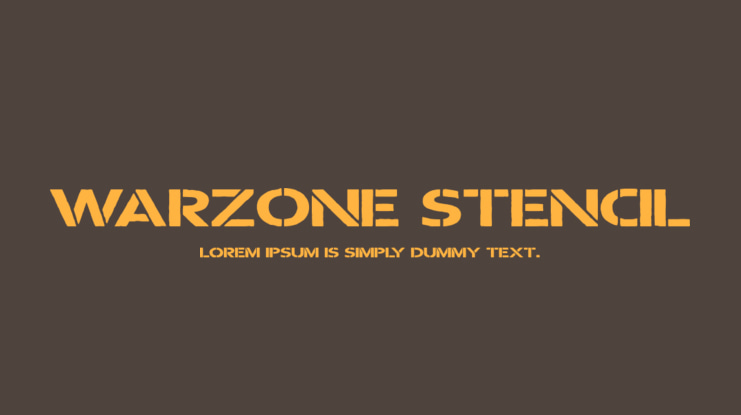 Warzone Stencil Font