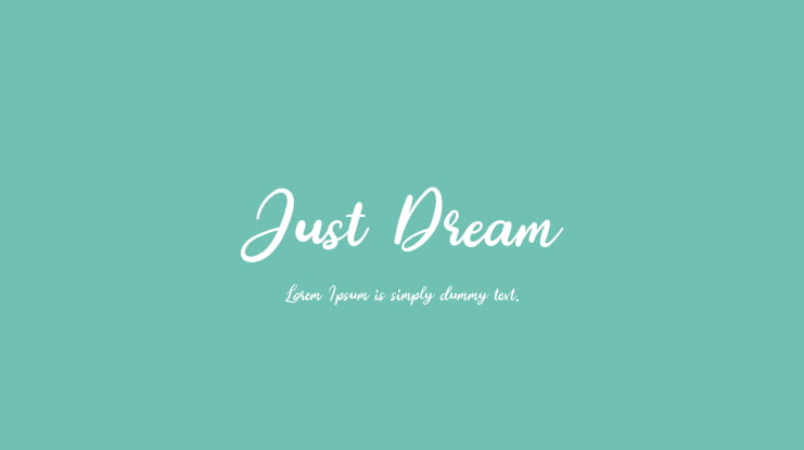 Just Dream Font