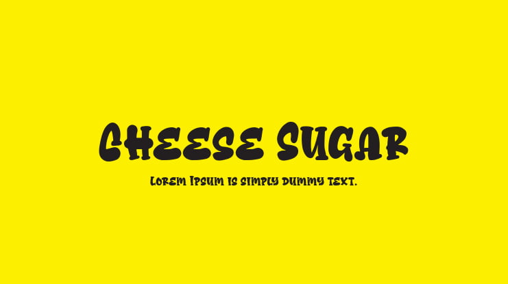 Cheese Sugar Font
