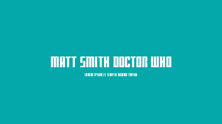 Matt Smith Doctor Who Font