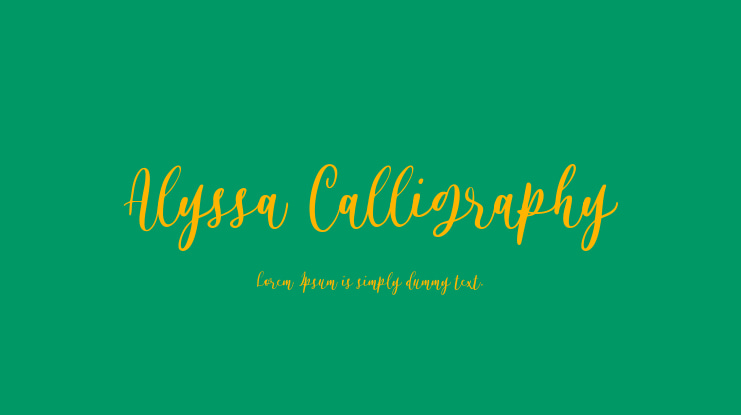 Alyssa Calligraphy Font