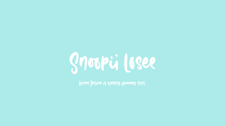 Snoopii Losee Font