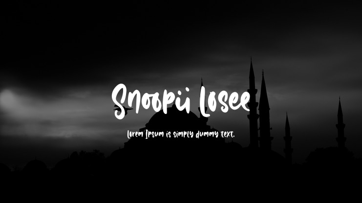 Snoopii Losee Font