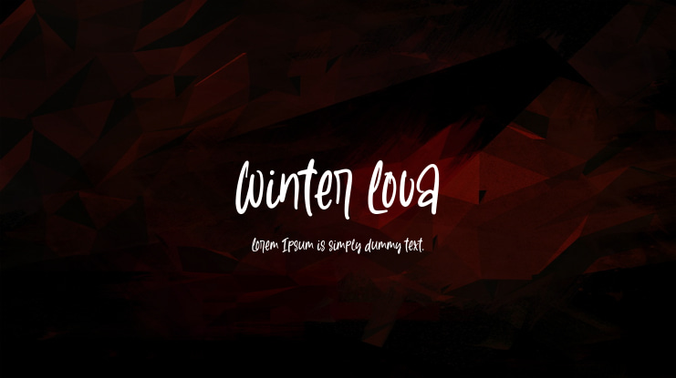 Winter Lova Font