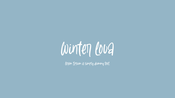 Winter Lova Font