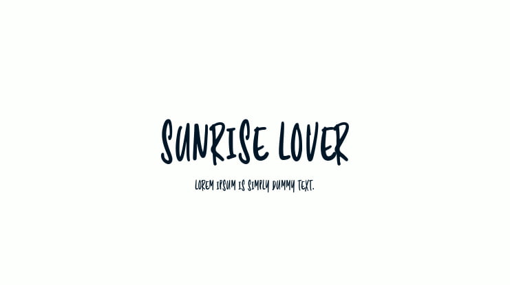 Sunrise Lover Font