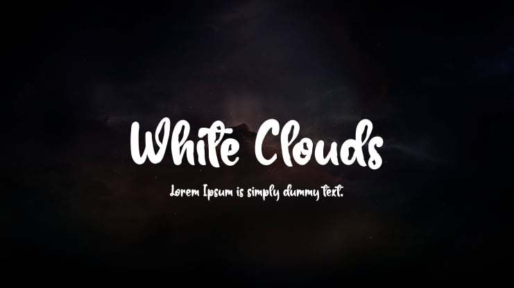 White Clouds Font