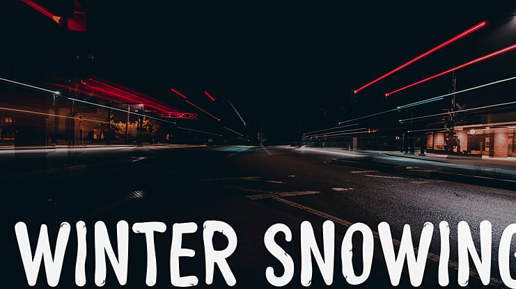 Winter Snowing Font