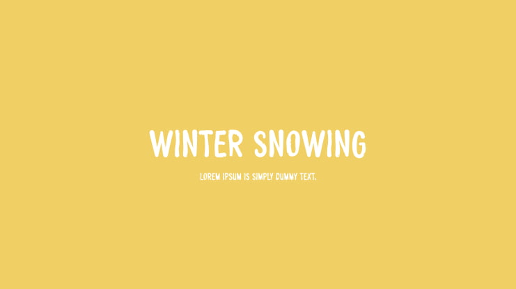 Winter Snowing Font
