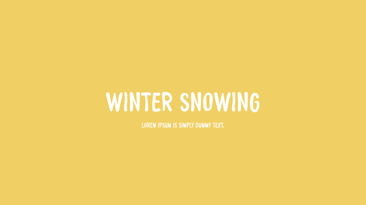 Winter Snowing Font