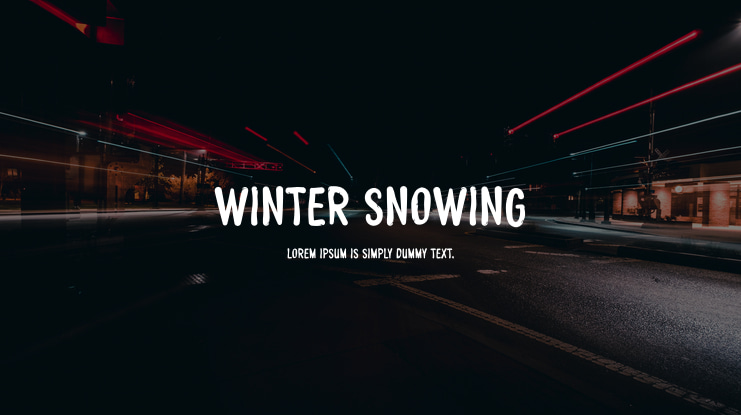 Winter Snowing Font