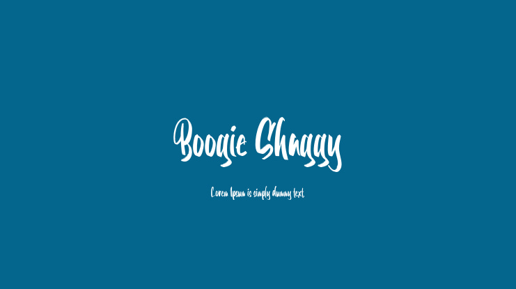Boogie Shaggy Font
