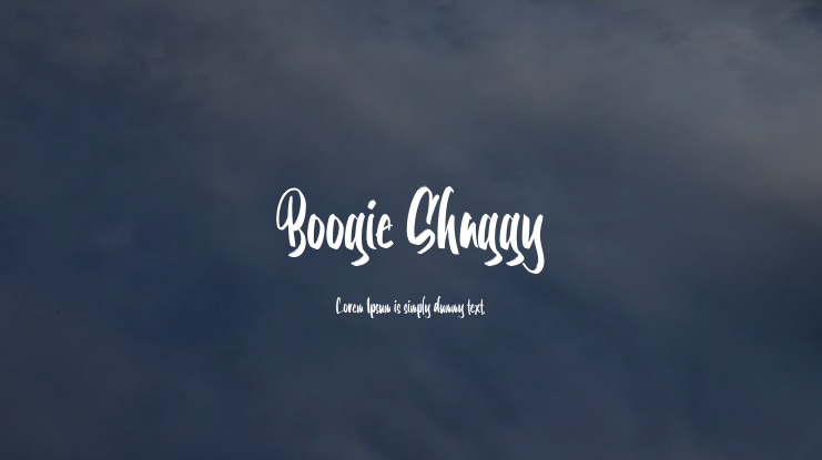 Boogie Shaggy Font