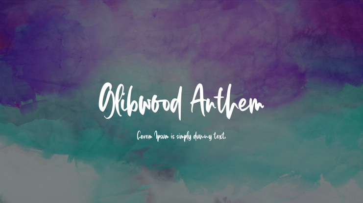 Glibwood Anthem Font