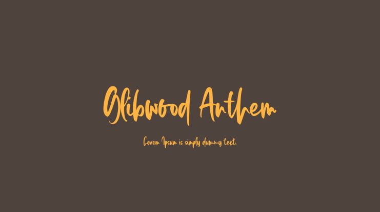 Glibwood Anthem Font