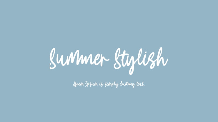 Summer Stylish Font