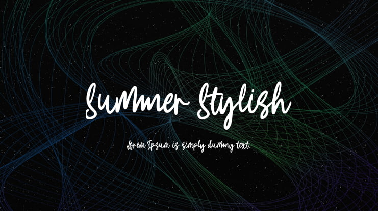 Summer Stylish Font