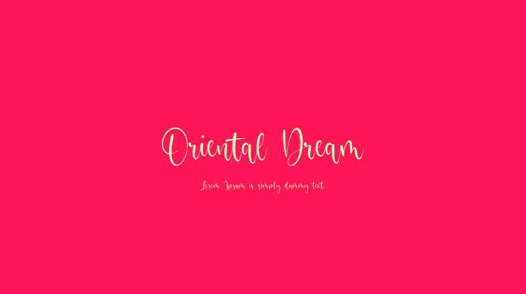 Oriental Dream Font