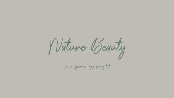 Nature Beauty Font