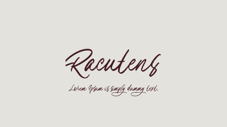 Racutens Font