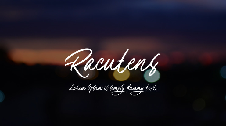 Racutens Font