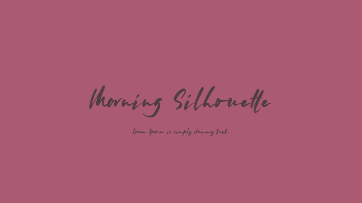 Morning Silhouette Font
