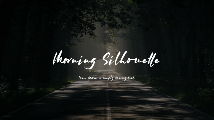Morning Silhouette Font