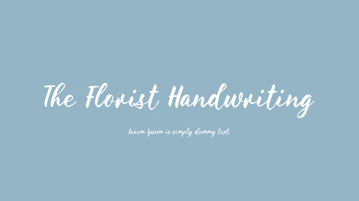 The Florist Handwriting Font