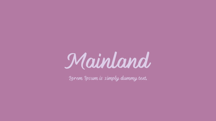 Mainland Font