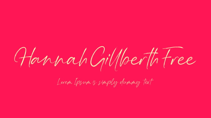 Hannah Gillberth Free Font