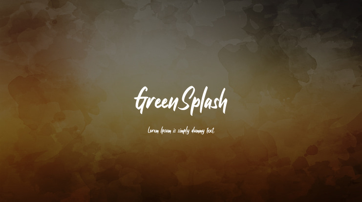 GreenSplash Font Family