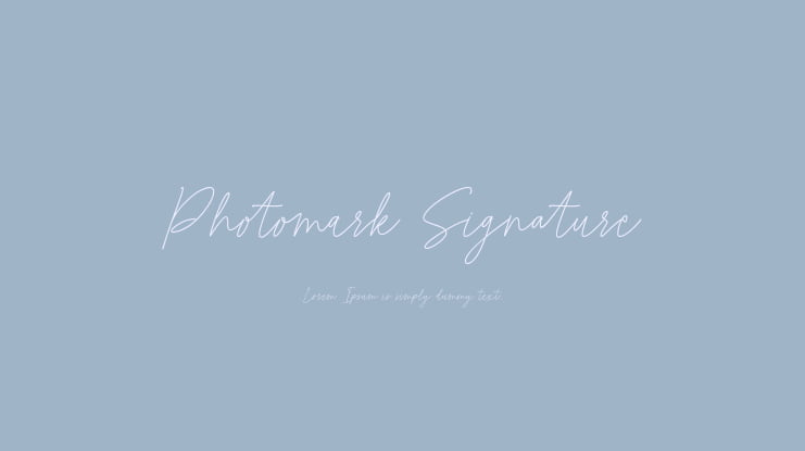 Photomark Signature Font