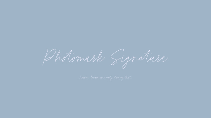 Photomark Signature Font