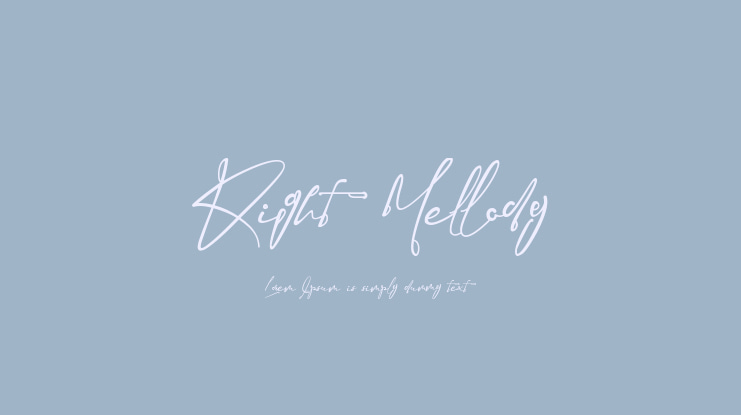 Right  Mellody Font