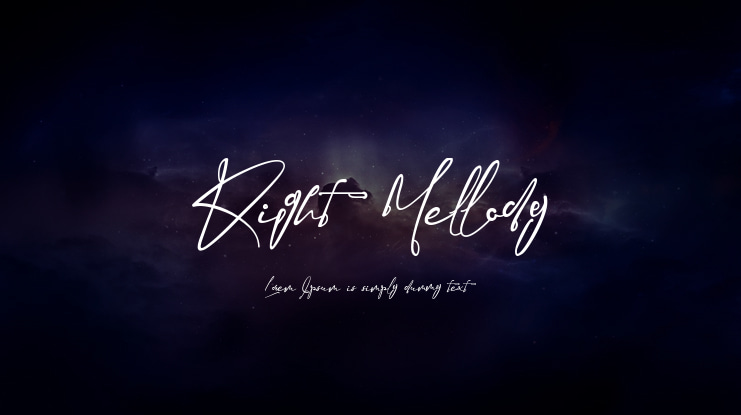 Right  Mellody Font