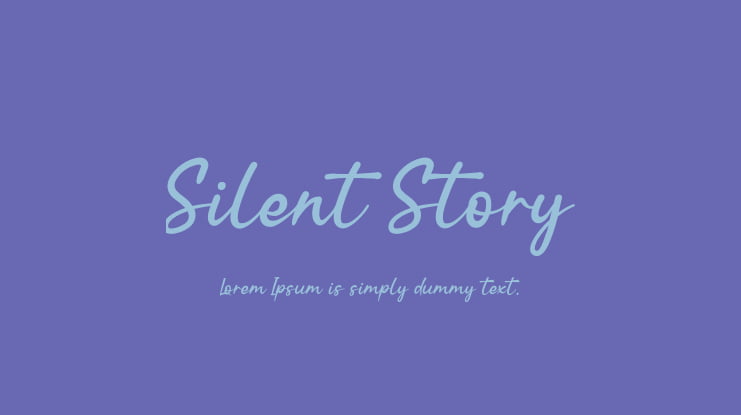 Silent Story Font