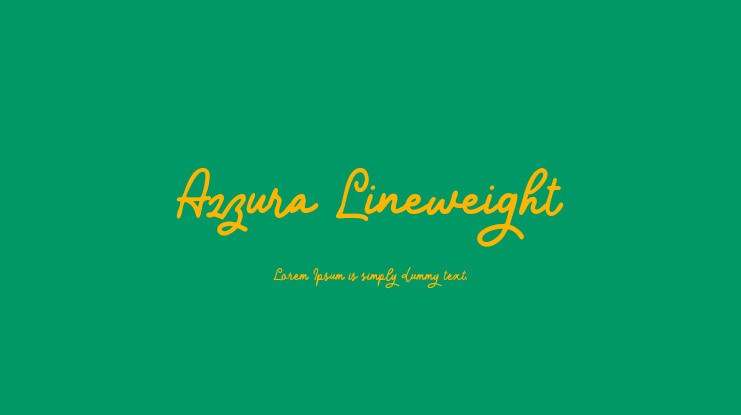 Azzura Lineweight Font